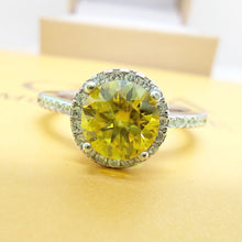 Load image into Gallery viewer, Round Brilliant Diamond Cocktail Ring in White Gold – 1.0 Ct | 2.0 Ct