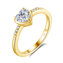 Load image into Gallery viewer, Heart-Shaped 0.8 Ct.TW in White, Yellow, or Rose Gold Diamond Ring