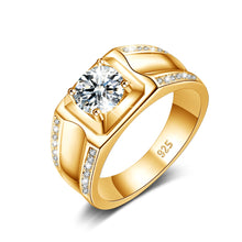 Load image into Gallery viewer, 1.0 Ct.TW Round Brilliant VVS Diamond Businessman Ring in 18K Gold