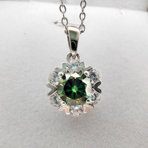 1.0 Ct.TW Round Diamond Necklace Multiple Color Options in White Gold