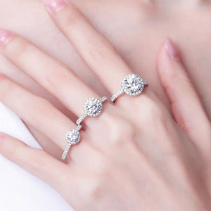 White Gold 0.5 to 3 Ct.TW Round | Princess Brilliant Diamond Ring