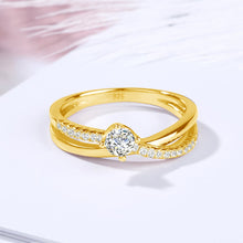 Load image into Gallery viewer, 0.3 Ct.TW Round Brilliant Diamond Ring in White or Yellow Gold Finish