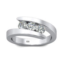 Load image into Gallery viewer, Three-Stone Diamond Ring 0.9 Ct.TW in White, Yellow, or Rose Gold