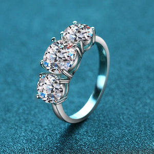 Elegant 18K White Gold Diamond Rings in 2.0 Ct.TW, 4.0 Ct.TW Options