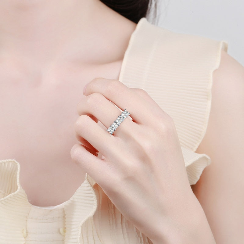 White Gold 2.0 Ct.TW Princess Brilliant VVS Five Diamond Cocktail Ring