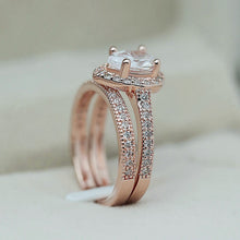 Load image into Gallery viewer, Elegant 1.55 Ct.TW Pear Shaped Micro Paved Natural Gemstone Halo Ring
