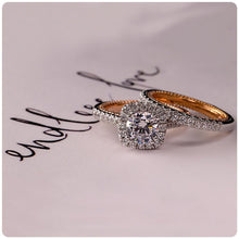 Load image into Gallery viewer, Gorgeous 1.0 Ct.TW Double Round-Shaped Natural Gems Engagement Rings