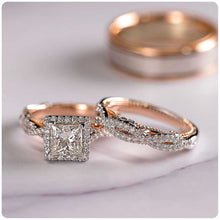 Load image into Gallery viewer, Exquisite Designer 0.8 Carat Cushion Natural Gems Half Eternity Rings