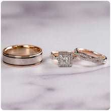 Load image into Gallery viewer, Exquisite Designer 0.8 Carat Cushion Natural Gems Half Eternity Rings